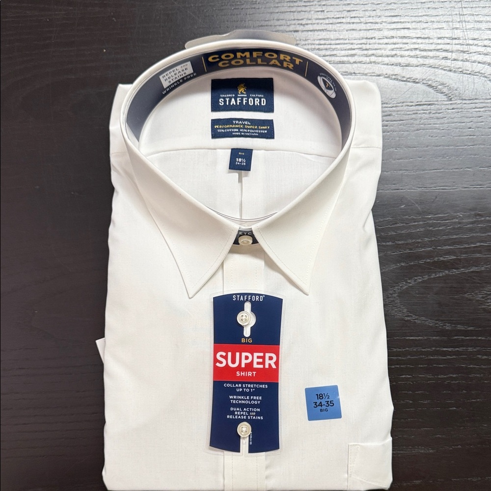 Stafford Men's Classic White Dress Shirt